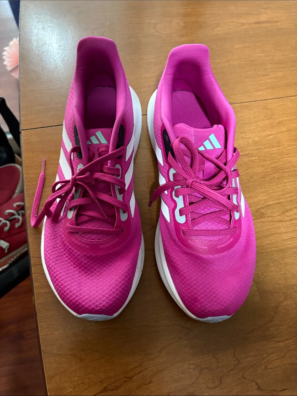 adidas Women's Bright Pink Athletic Running Shoes never worn. - Picture 3 of 3